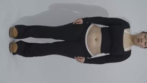Quần Thể Thao Thẳng Kiểu Thường Ngày Dành Cho Nữ Quần Yoga Ống Loe Cạp Thấp Quần Dài Đến Mắt Cá Chân Cho Các Cô Gái Tuổi Teen Vòng Eo Co Giãn Cotton Blend