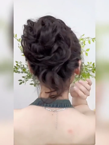 YOUJ Messy Curly Meatball Hair Bun Wig Elastic Band Scrunchies Ponytail Updo Hair Extensions