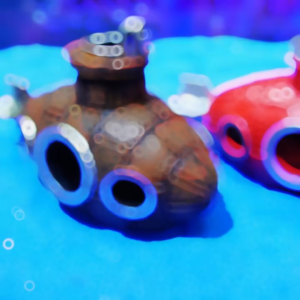 Mô hình tàu ngầm mini trang trí bể cá – đồ trang trí hồ cá cảnh độc đáo mới nhất 2025