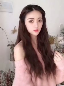 Tooyoo Wig Long Curl U-shaped Big Wave Fluffy One Piece Invisible Wool Curl Wig