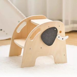 Children Wooden Non-slip Two-step Stool