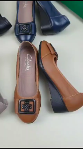 Sepatu Kulit Asli Sepatu Wanita Sepatu Wedge YC-5888 Cloverleaf Leather Wedge 4cm ORIGINAL KULIT ASLI 100%