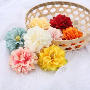 5PCS Artificial Flower Heads Home Flower Wall Wedding Party Decoration Fake Ball Chrysanthemum Flower DIY Garland Headdress Craft Simulation Flower Heads