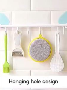 Kitchen Super Absorbent Double-Sided Brushes Magic Dishwashing Sponge Eraser Anti-Grease Rags