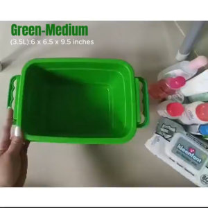 JFAST Multipurpose Mini Storage Box w/ Handle & Locking Lid Durable Plastic Organizer Home & Office