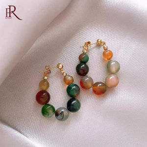 Frascati ชุดดีไซน์ใหม่ที่สร้างความพึงพอใจในหน้าและลูกปัดหินเนื้อไม่สม่ำเสมอสำหรับผู้หญิง