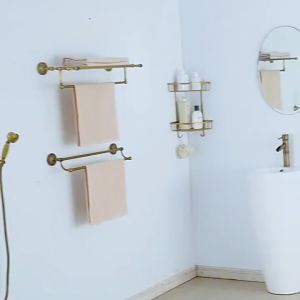 1 Set Keran Shower Kamar Mandi Shower Kuningan Antik Set Keran Kamar