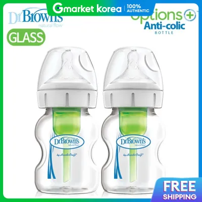 Dr. Browns | Wide-Neck Options+ Glass Baby Bottle 150ml (2-Pack)
