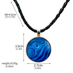 Anime Avatar The Last Airbender Necklace Pendant Kingdom Jewelry Air Nomad Fire and Water Tribe Pendant Glass Dome Necklace