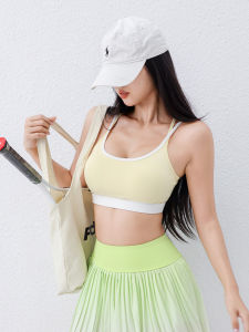 เสื้อชั้นในกีฬาสำหรับผู้หญิง สายเดี่ยว ทรงสปอร์ต ป้องกันแรงกระแทก สวมใส่สบาย ฤดูร้อน 2025 ด้านในทำจากไนลอน