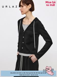 URLAZH | Youthful Casual Fake Two-Piece Hooded Cardigan