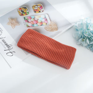 Băng Đô Quấn Tóc Len Dệt Kim Wide Edge Hàn Quốc Mùa Thu Mùa Đông Thời Trang Rửa Mặt Ép Tóc Phụ Kiện Tóc Màu Trơn