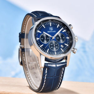 Đồng Hồ Đeo Tay Nam BENYAR 5213 Máy Quartz Dây Da 46mm Chống Nước Kiểu Dáng Cổ Điển Sang Trọng Đánh Dấu Số Ả Rập Chống Sốc