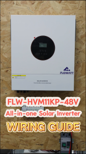 Flowatt 11KW 48V Hybrid Inverter 500Vdc Built in 150A MPPT Solar Charger Controller Can Parallel Up to 9 Unit Pure Sine Wave Inverter Supports Lifepo4 Battery Battery-free Operation