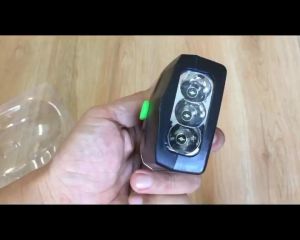 Đèn xe đạp có còi đèn pha xe đạp 3 bóng led đèn pin 4 chế độ sáng