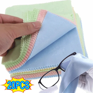 20Pcs Glasses Cleaning Cloth Microfiber Eyeglasses Cleaning Cloth Rag Glasses Wiping Cloth Phone Screen Cleaning Wipes