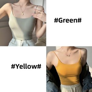 Miiow | Cat Woman Strap Vest Women Summer Outdoor Wear Anti-Slip Thin Strap Side Breast Reduction Square Collar Seamless Top