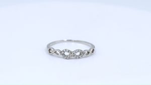 Lucky Gems แหวนเงินแท้ 925 เพชร CZ ชุบโรเดียม แหวนอินฟิ infinity  LKM611