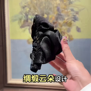 Ruched Satin Clouds Grip Large Hair Volume More than Updo Hairpin Female Head Fall and Winter Hairpin Shark Clip Hairware