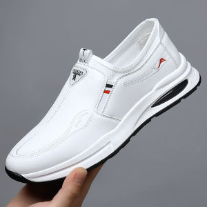 NUDANLAI | Breathable Easy-on Comfortable Lightweight Thin-sole Mens Leisure Leather Shoes