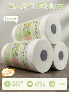 Lazy Persons Dual Use Wet And Dry Stain Removal Kitchen Paper Non-Woven Dishwashing Cloth Oil Resistant Disposable Wipes