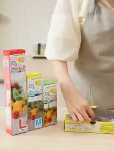 S/M/L Food Sealed Bag Zipper Food Storage Bag Reusable Thicken Leakproof Vegetable Fresh-keeping Bag