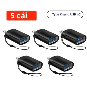 Bộ Chuyển Đổi USB C Sang USB 2.0 Nam Sang Nữ Loại C Cho Điện Thoại Di Động PC Laptop Truyền Dữ Liệu Hỗ TrợOTG Cho iPhone Samsung Xiaomi