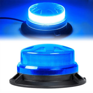 Đèn Báo Hiệu Khẩn Cấp LED Xanh Dương 12V/24V Có Đế Từ Tính Đèn Cảnh Báo Nguy Hiểm Nhấp Nháy Trên Nóc Xe Đèn Báo Hiệu An Toàn Cho Xe Cộ