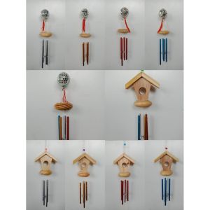 กระดิ่งลม 4 แท่งตันเล็ก เสียงใสกังวาล หัวบ้านและหัวลูกแก้ว