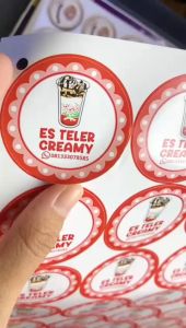 CETAK STIKER LABEL MAKANAN / MINUMAN / OLSHOP / SNACK MURAH SUDAH DI CUTTING