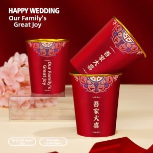 XIKUNLE | Red Thickened Disposable Cup for Wedding