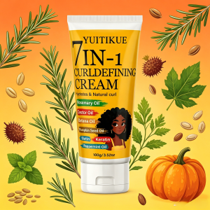YUITIKUE 7-in-1 Curl Defining Cream Hydrates & Defines Natural Curls Tames Frizz for Bouncy Long-Lasting Styles