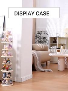 Zeekea 360 Rotation Clear Plastic Storage Display Case Model Display Case Toys Organization and Display