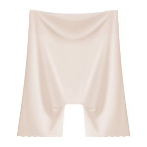 OULIANNIAO | Seamless Safety Pants For Women High Waist Ice Silk Cotton Lined Anti-Light Bottoming Shorts Large Size Anti-Fray Leggings