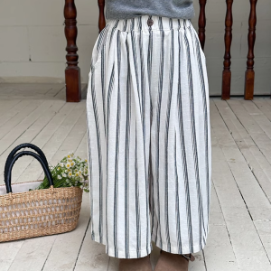 Summer Anti-Mosquito Wide Leg Pants Striped Casual Trousers for Boys And Girls Kids Match All New Style Lightweight Pants
