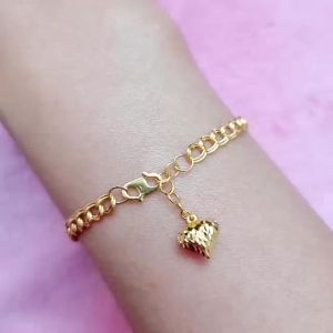 JIN JING RANTAI TANGAN COCO PLAIN WITH LOVE EMAS 916 TULEN 2.30g-2.41g