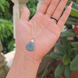 Dây chuyền bạc Di lặc Lam Ngọc không kén mệnh - Phong Thủy TUDO