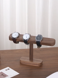 Black Walnut Wood Watch Stand Wooden Display Holder for Bracelet Necklace Jewelry Storage Organizer