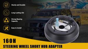 New 1 PC Short Hub Adapter Kit Racing Steering Wheel Boss Kit 160H Black For Kia Rio Genesis Miata RX-7 RX-8 626 Protege Tiburon