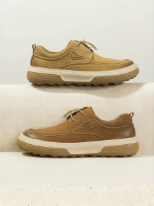 Reddragonfly | Birkenstock Style Fall New Men Shoes Anti-Slip Thick Sole Casual Leather Workwear Shoes