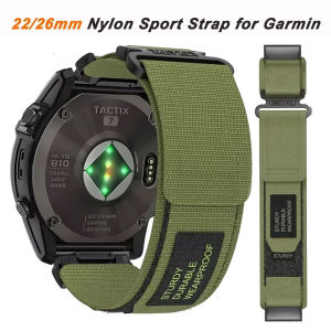 Quick Fit 22mm 26mm Nylon Strap For Garmin Fenix 7 7X 6X Pro/Epix Pro Gen 2 51mm 47mm/Fenix6 5Plus 5XPlus Braided Watchband
