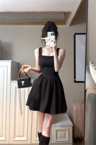 French Style Fancy Hepburn Wind Black Sling Dress Womens Summer 2024 New Arrival Small Temperament Skirt