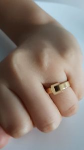 Cincin Titanium Wanita Belt Stainless Steel Anti Karat Model Simple Kasual Aman dan Cocok dipakai sehari-hari awet cnt050 FJ