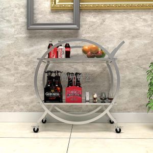 Home Iron Art Mobile Bar Cart Mini Restaurant Living Room Bedroom Tea Water Side Table Dining Room Cabinet Wine Rack