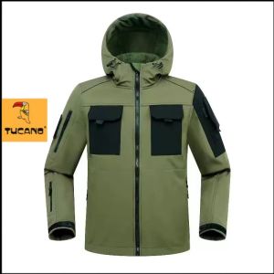 ผู้ชายฤดูหนาวฤดูใบไม้ร่วง Softshell แจ็คเก็ตขนสัตว์กันน้ำตกปลากลางแจ้งเดินป่าล่าสัตว์ความร้อนแคมป์สินค้าเสื้อผ้าอุ่น M-3XL