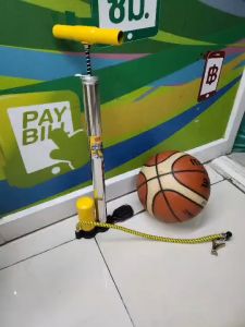 ที่สูบลมจักรยาน แบบก้านสูบยาว มีหม้อพักป้องกันลมดันกลับ ก้านสูบยาว สูบลูกบอล ล้อจักรยาน เรือยาง ฯลฯ