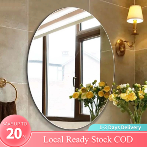 30*20cm Acrylic Mirror Stickers Home Bathroom Reflective Mirrors Oval Wall Arts Home Decor Wall Stickers Mirror