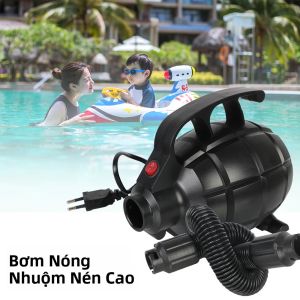 Máy Nén Khí Điện 600W Dụng Cụ Bơm Hơi Nệm Hơi Di Động Với Phích Cắm EU/US Bơm Khí Gia Dụng Cắm Trại Một Cấp Độ