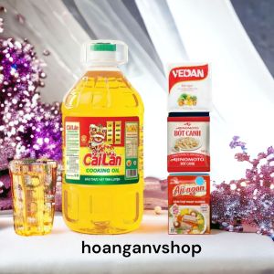 Dầu ăn Cái Lân 5 lít - Tặng 1gói Bột Ngọt 100gr 1gói Bột Canh 190gr 1gói Hạt Nêm 55gr