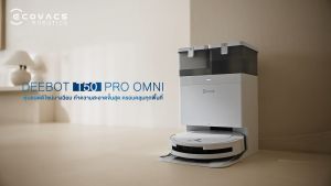 [New 2025] ECOVACS DEEBOT T50 PRO OMNI Series หุ่นยนต์ดูดฝุ่น ถูพื้น อัจฉริยะ + แท่นชาร์จอัจฉริยะ All-In-One  บางพิเศษ ทำความสะอาดทรงพลังขั้นสุด